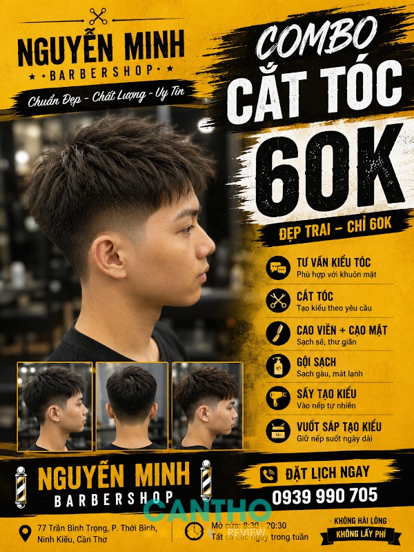 Nguyễn Minh Barber Shop – barber shop cắt tóc nam ở ninh kiều – hình ảnh 2