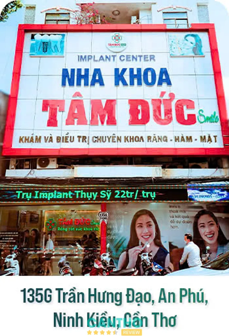 Nha khoa Tâm Đức Smile: 135G Trần Hưng Đạo, Ninh Kiều