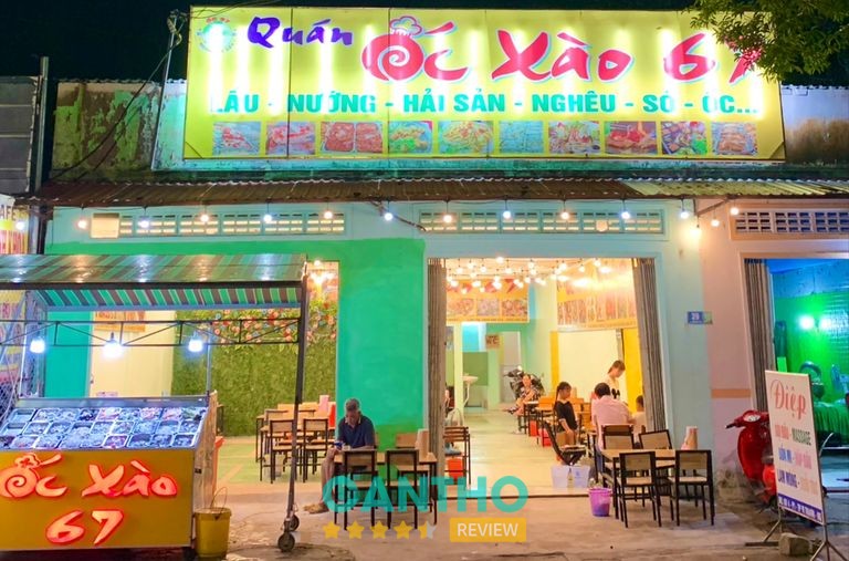 Quán Ốc Xào 67 trên đường Lưu Hữu Phước Vị Thanh